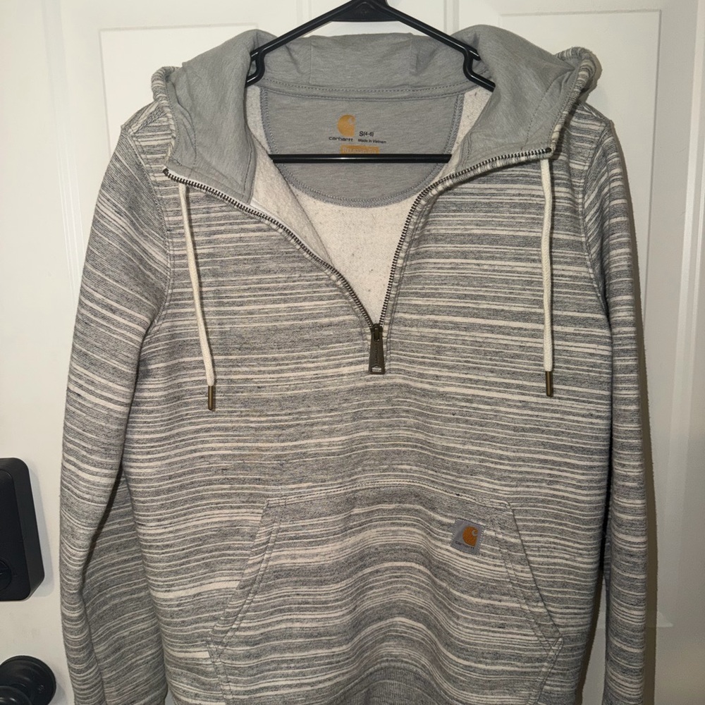 Carhartt Men's Gray Zip-Up Sweater